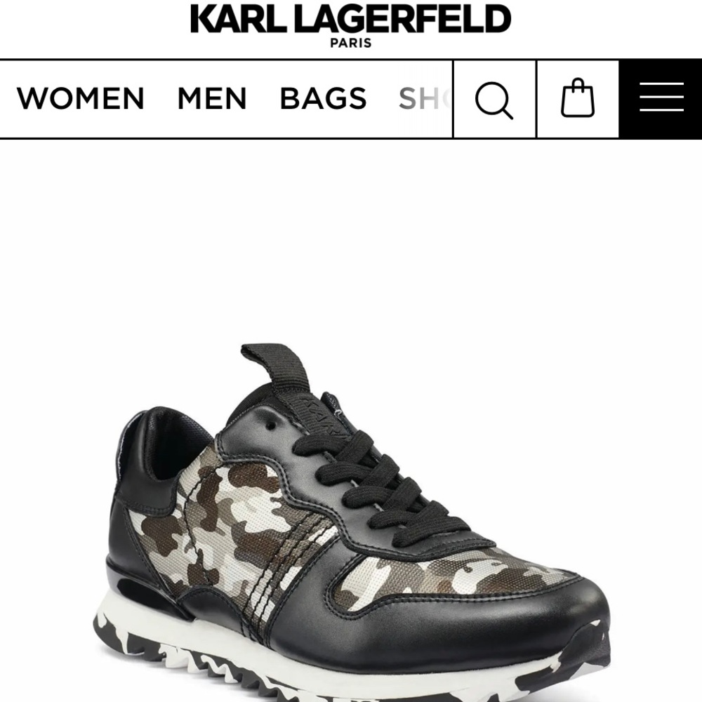 KARL LAGERFELD PARIS MENS CAMO RUNNER